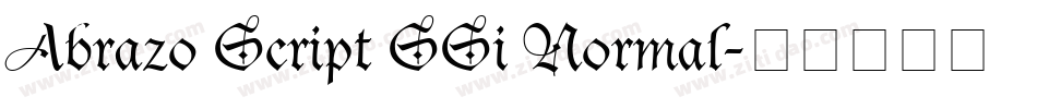 Abrazo Script SSi Normal字体转换